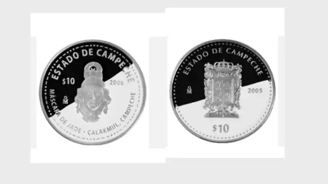 La moneda tiene el escudo de Campeche