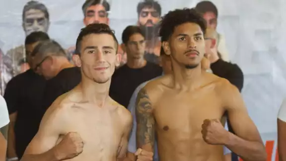 Pablo “Rojo” Peraza marcó en la báscula 61.300 kilogramos, mientras que su rival, Ángel ‘Mantequillita’ Nápoles tuvo 62.000 kilos