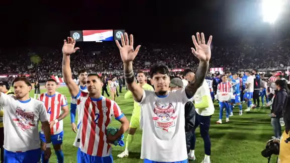 Paraguay celebrando el empate con sabor a gloria Paraguay celebrando el empate con sabor a gloria