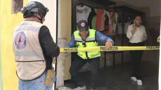Tienda de ropa se incendia en el Centro Histórico  de Campeche