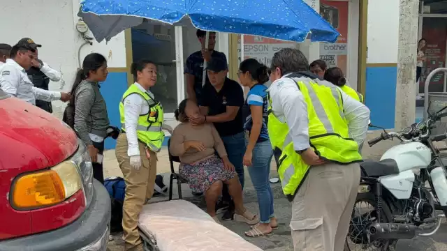 La mujer atropellada terminó con un golpe severo en la frente