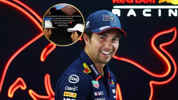 Checo se despide de uno de sus mejores compañeros en F1 Checo se despide de uno de sus mejores compañeros en F1