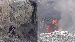 Captan el corazón del Popocatépetl: Aventureros arriesgan la vida y graban el interior del cráter  