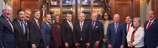 Andrés Manuel López Obrador recibió en Palacio Nacional a un grupo de congresistas estadounidenses