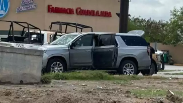 Una camioneta fue asegurada tras la balacera en Matamoros