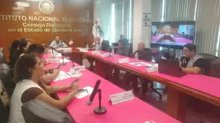 Consejo Distrital 04 del INE en  Quintana Roo, se declara en sesión permanente para la Jornada Electoral