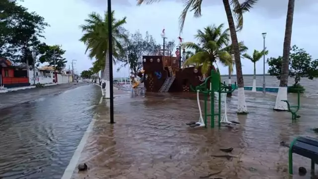 El mar se desbordó en la Isla