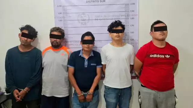 Los cinco detenidos quedaron a disposición del Ministerio Público