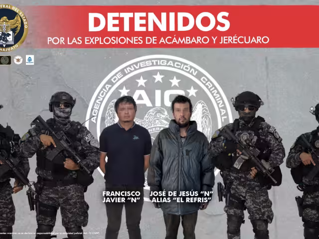 FGE detiene a responsables de las explosiones de Acámbaro y Jerécuaro.
