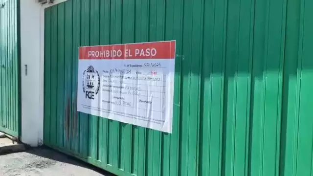 El sello de seguridad fue colocado fuera de las instalaciones del sindicato