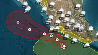El huracán se fortaleció y ya es categoría 2; se esperan intensas lluvias.