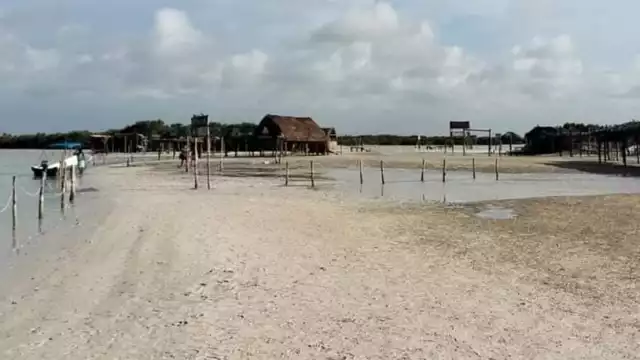 Isla Columpios, irreconocible en Yucatán
