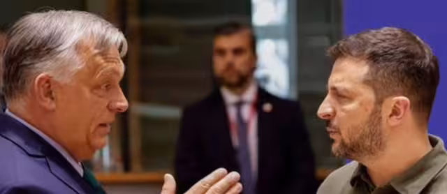 El primer ministro húngaro y actual presidente del Consejo de la Unión Europea, Viktor Orban, se reunió con el presidente de Ucrania, Volodimir Zelenski