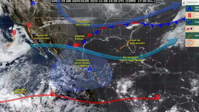 El Frente Frío 13 provocará lluvias y descenso de temperaturas en el país.