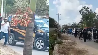 ¡Zafarrancho en Izamal! Detienen a grupo de choque del alcalde Warnel May y él intenta liberarlos      