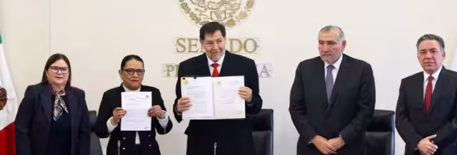 El Senado de la República recibió las iniciativas de reforma que envió este 7 de octubfre el Poder Judicial