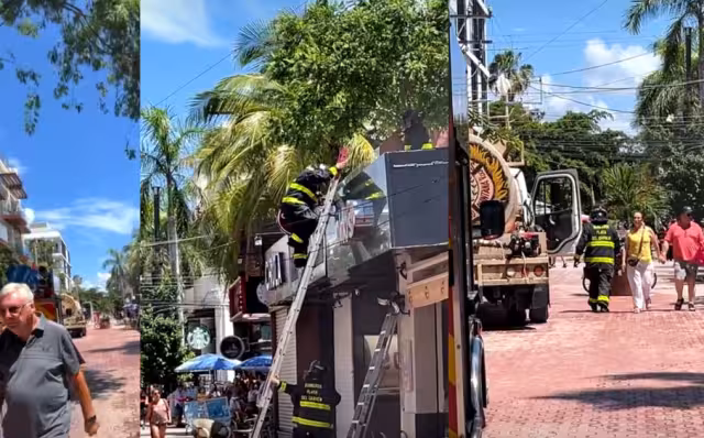 Bomberos arribaron al lugar