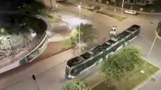 Layda Sansores comparte video de las primeras pruebas del tren ligero de Campeche