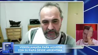 VIDEO: Agustín rompe en llanto tras videollamada de su papá