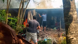 Incendio en vivienda de Villamadero, Seybaplaya.