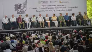 "Siempre vamos a gobernar de frente al pueblo", asegura Claudia Sheinbaum a yucatecos