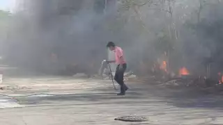 Presunto incendio provocado desata pánico en la supermanzana 41 en la ciudad de Cancún