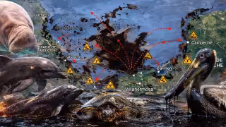 Derrame de petróleo en el Golfo de México sigue fuera de control tras 3 semanas.