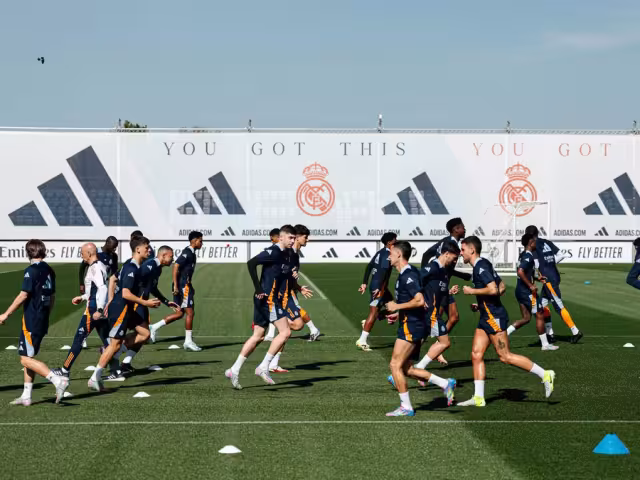 El Madrid en el entrenamiento de este día