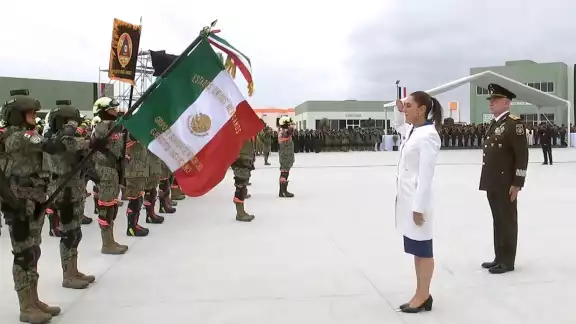 La presidenta encabeza en Nuevo León, el Día del Ejército mexicano
