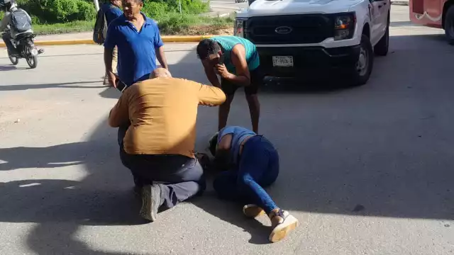 La joven conductora terminó lesionada