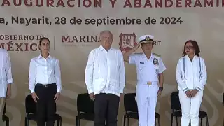 AMLO realiza inauguración y abanderamiento: Sector Naval Boca de Chila: EN VIVO