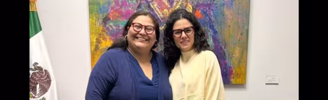 Citlalli Hernández, secretaria general de Morena y Luisa María Alcalde, secretaria de Gobernación