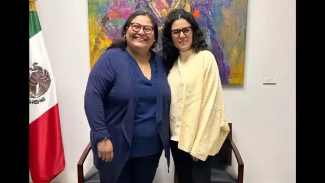 Citlalli Hernández, secretaria general de Morena y Luisa María Alcalde, secretaria de Gobernación