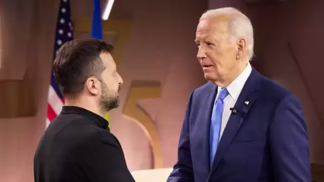 Volodímir Zelenski y Joe Biden en Washington D.C.