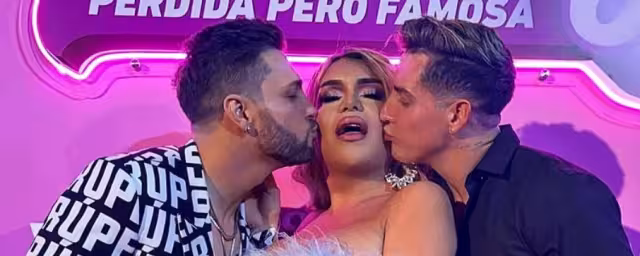 Nicola Porcella, Wendy Guevara y Agustín Fernández