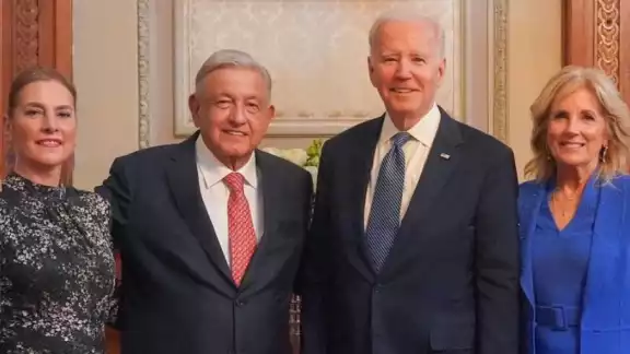 Beatriz Gutiérrez, Andrés Manuel López Obrador, Joe y Jill Biden
