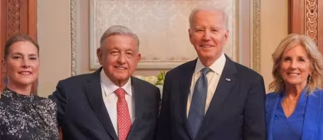 Beatriz Gutiérrez, Andrés Manuel López Obrador, Joe y Jill Biden