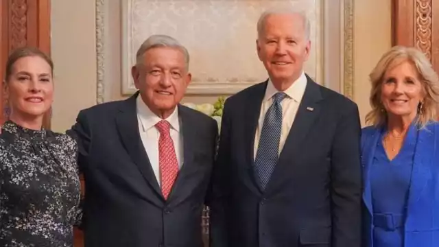 Beatriz Gutiérrez, Andrés Manuel López Obrador, Joe y Jill Biden