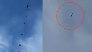 Tragedia en Champotón: Cadete de la Marina fallece en ejercicio de paracaidismo: VIDEO