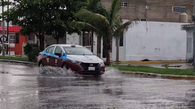 Así lucían los encharcamientos en Campeche