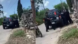 Acusan abuso policial en Dzilam González tras detención violenta de un sujeto