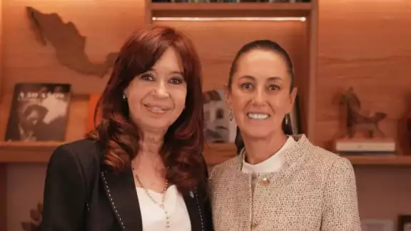 Cristina Kirchner y Claudia Sheinbaum en CDMX