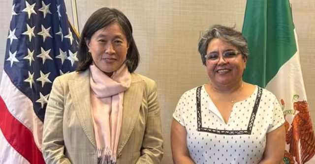 Katherine Tai y Raquel Buenrostro, representante comercial de EEUU y Secretaria de Economía de México
