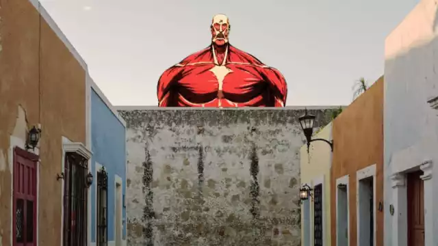 ¿Un titán en Campeche? Crunchyroll promociona serie de anime con imagen de la Ciudad Amurallada