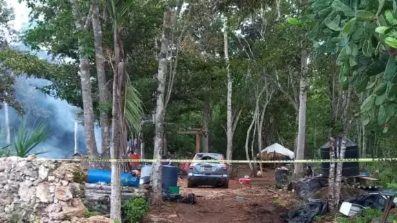 Escena del crimen en Polyuc, Felipe Carrillo Puerto