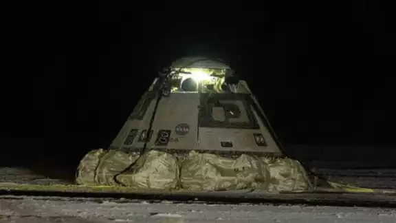Así luce el Starliner tras llegar a la Tierra Así luce el Starliner tras llegar a la Tierra