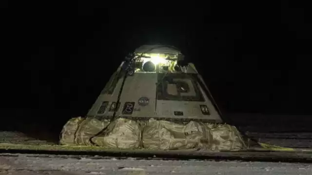 Así luce el Starliner tras llegar a la Tierra