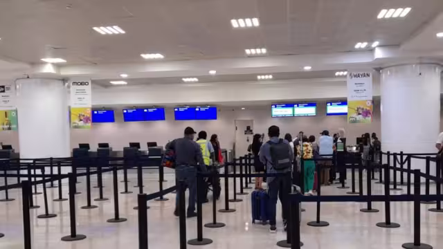 Aeropuerto Internacional de Cancún este lunes 5 de agosto