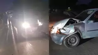  ¡Fuerte choque en Escárcega! Conductor se da a la fuga tras impactar contra auto