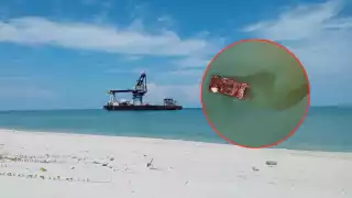 ¿Emergencia ambiental ignorada en Carmen? Buque Titán II derrama residuos y no hay denuncia oficial